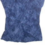 JEFFREY DEUR Womens Printed Top Blue Sleeveless Floral M