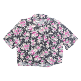 JUDY KNAPP Womens Printed Blouse Black Collared Floral M