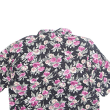JUDY KNAPP Womens Printed Blouse Black Collared Floral M