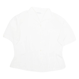 STYLE FRANCAIS Womens Blouse White Collared M