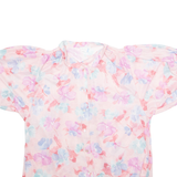 ELMAR CALIFORNIA Womens Printed Blouse Pink Floral M