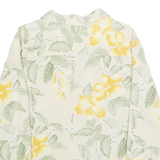 TOMMY BAHAMA Womens Printed Blouse Beige Collared Long Sleeve Floral M