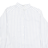 MARIO ROSELLA Womens Printed Blouse White Long Sleeve Striped M