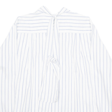 MARIO ROSELLA Womens Printed Blouse White Long Sleeve Striped M