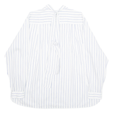 MARIO ROSELLA Womens Printed Blouse White Long Sleeve Striped M