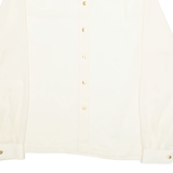 SERGIO DE LAURENT Womens Blouse Yellow Collared Long Sleeve M