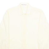 MARIO ROSELLA Womens Shirt Yellow Collared Long Sleeve L