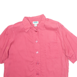 PARTNERS Womens Blouse Pink Collared L