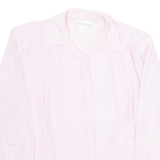 CHORUS LINE Womens Bardot Blouse Pink Collared Long Sleeve M