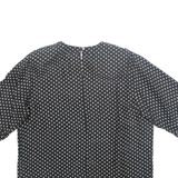 ZAPA Womens Printed Blouse Black Spotted L