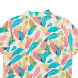 MODERN ESSENTIALS Womens Printed Blouse Beige Collared Crazy Pattern L