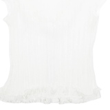 ANDROMEDA Womens Top White V-Neck Sleeveless M