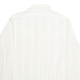 ROBERTO BARI Womens Printed Shirt Cream Collared Long Sleeve Striped XL