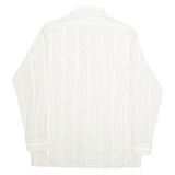 ROBERTO BARI Womens Printed Shirt Cream Collared Long Sleeve Striped XL