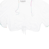 ALPIN Womens Cropped Top White V-Neck M