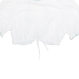 ALPIN Womens Cropped Top White V-Neck M