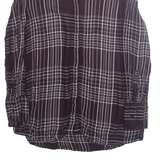 SOYACONCEPT Womens Printed Blouse Purple Collared Long Sleeve Plaid S