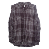 SOYACONCEPT Womens Printed Blouse Purple Collared Long Sleeve Plaid S