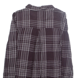 SOYACONCEPT Womens Printed Blouse Purple Collared Long Sleeve Plaid S