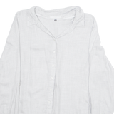 Womens Blouse Grey Collared Long Sleeve L