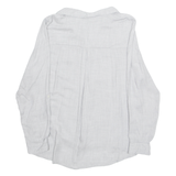 Womens Blouse Grey Collared Long Sleeve L