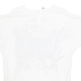 TRU Womens Printed Top White Animal Print L