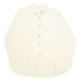 U.C OF BENETTON Womens Shirt Yellow Collared Long Sleeve L