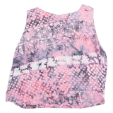 ROMY Womens Printed Top Pink Sleeveless Crazy Pattern M