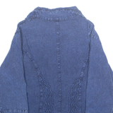 GIOCAM Womens Blouse Blue V-Neck Long Sleeve M