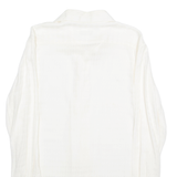 MARCO AZZALI Womens Blouse Cream Collared Long Sleeve L