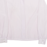 VALENTINE Womens Blouse Purple Collared Long Sleeve M
