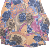 TREND ESSA Womens Printed Blouse Purple Collared Long Sleeve Floral L