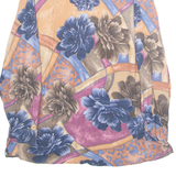 TREND ESSA Womens Printed Blouse Purple Collared Long Sleeve Floral L