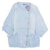 PROMOD Womens Blouse Blue 3/4 Sleeve L