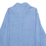 TODAY Womens Blouse Blue Collared Long Sleeve L