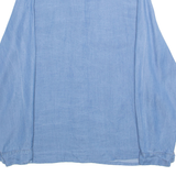 TODAY Womens Blouse Blue Collared Long Sleeve L