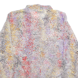 TEDDI Womens Printed Blouse Grey Collared Long Sleeve Crazy Pattern M