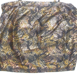 Womens Camisole Top Black Sleeveless Silk Crazy Pattern L