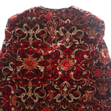 COLDWATER CREEK Womens Printed Blouse Red Long Sleeve Crazy Pattern L