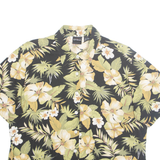 ERIKA Womens Printed Blouse Green Collared Floral L