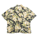 ERIKA Womens Printed Blouse Green Collared Floral L