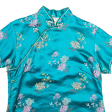 FOFE SQUIRREL Womens Printed Top Blue Floral L