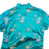 FOFE SQUIRREL Womens Printed Top Blue Floral L