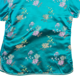 FOFE SQUIRREL Womens Printed Top Blue Floral L
