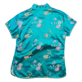 FOFE SQUIRREL Womens Printed Top Blue Floral L
