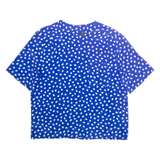 HABERDASHERY Womens Printed Top Blue Spotted M