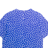 HABERDASHERY Womens Printed Top Blue Spotted M
