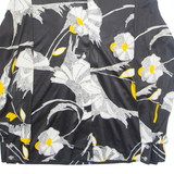 Womens Printed Blouse Black Long Sleeve Floral M