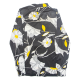 Womens Printed Blouse Black Long Sleeve Floral M