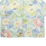 IMAGE Womens Printed Blouse Green Collared Floral 2XL